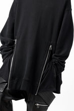 画像をギャラリービューアに読み込む, A.F ARTEFACT LAYERED ZIP PULLOVER / COTTON KNIT+JERSEY (BLACK)