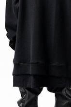 画像をギャラリービューアに読み込む, A.F ARTEFACT LAYERED ZIP PULLOVER / COTTON KNIT+JERSEY (BLACK)