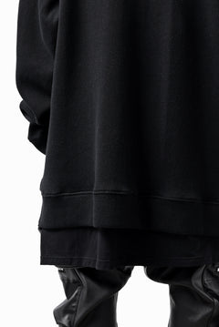 画像をギャラリービューアに読み込む, A.F ARTEFACT LAYERED ZIP PULLOVER / COTTON KNIT+JERSEY (BLACK)