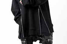 画像をギャラリービューアに読み込む, A.F ARTEFACT LAYERED ZIP PULLOVER / COTTON KNIT+JERSEY (BLACK)
