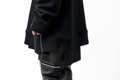 画像をギャラリービューアに読み込む, A.F ARTEFACT LAYERED ZIP PULLOVER / COTTON KNIT+JERSEY (BLACK)