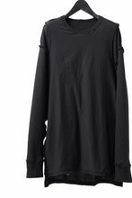 画像をギャラリービューアに読み込む, A.F ARTEFACT LAYERED ZIP PULLOVER / COTTON KNIT+JERSEY (BLACK)