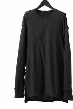 画像をギャラリービューアに読み込む, A.F ARTEFACT LAYERED ZIP PULLOVER / COTTON KNIT+JERSEY (BLACK)