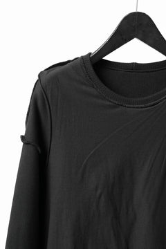画像をギャラリービューアに読み込む, A.F ARTEFACT LAYERED ZIP PULLOVER / COTTON KNIT+JERSEY (BLACK)