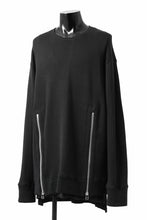 画像をギャラリービューアに読み込む, A.F ARTEFACT LAYERED ZIP PULLOVER / COTTON KNIT+JERSEY (BLACK)