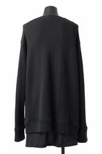 画像をギャラリービューアに読み込む, A.F ARTEFACT LAYERED ZIP PULLOVER / COTTON KNIT+JERSEY (BLACK)