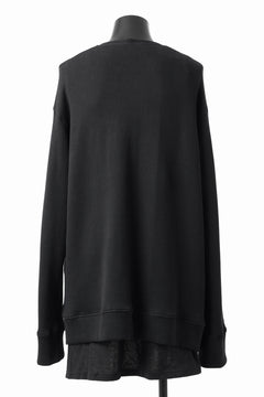 画像をギャラリービューアに読み込む, A.F ARTEFACT LAYERED ZIP PULLOVER / COTTON KNIT+JERSEY (BLACK)