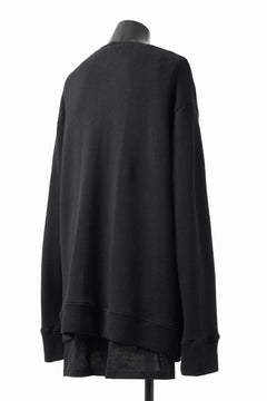 画像をギャラリービューアに読み込む, A.F ARTEFACT LAYERED ZIP PULLOVER / COTTON KNIT+JERSEY (BLACK)