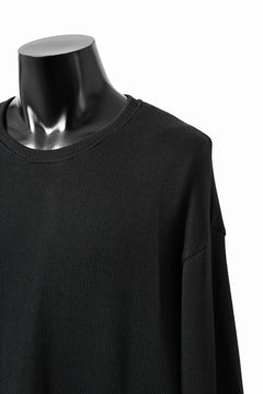 画像をギャラリービューアに読み込む, A.F ARTEFACT LAYERED ZIP PULLOVER / COTTON KNIT+JERSEY (BLACK)