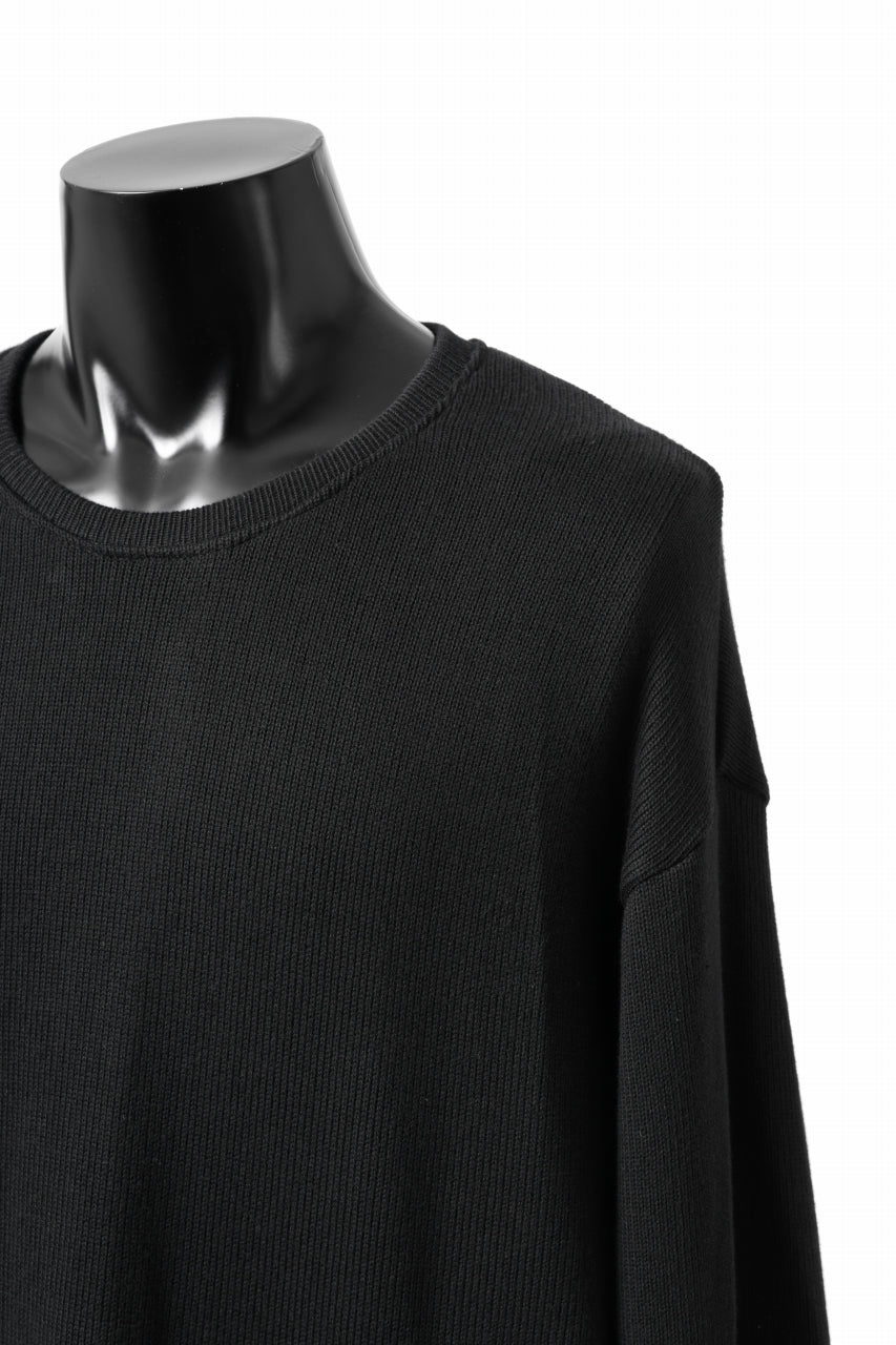画像をギャラリービューアに読み込む, A.F ARTEFACT LAYERED ZIP PULLOVER / COTTON KNIT+JERSEY (BLACK)