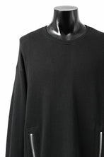 画像をギャラリービューアに読み込む, A.F ARTEFACT LAYERED ZIP PULLOVER / COTTON KNIT+JERSEY (BLACK)