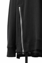 画像をギャラリービューアに読み込む, A.F ARTEFACT LAYERED ZIP PULLOVER / COTTON KNIT+JERSEY (BLACK)