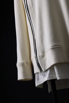 画像をギャラリービューアに読み込む, A.F ARTEFACT LAYERED ZIP PULLOVER / COTTON KNIT+JERSEY (IVORY)