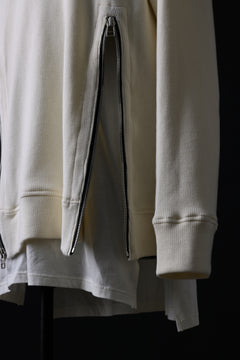 画像をギャラリービューアに読み込む, A.F ARTEFACT LAYERED ZIP PULLOVER / COTTON KNIT+JERSEY (IVORY)
