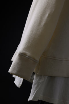 画像をギャラリービューアに読み込む, A.F ARTEFACT LAYERED ZIP PULLOVER / COTTON KNIT+JERSEY (IVORY)