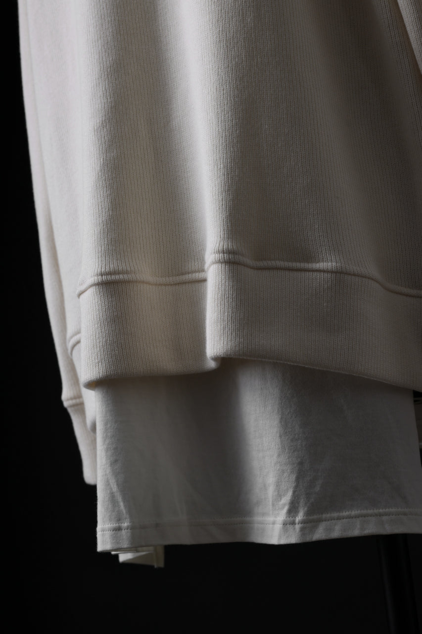 画像をギャラリービューアに読み込む, A.F ARTEFACT LAYERED ZIP PULLOVER / COTTON KNIT+JERSEY (IVORY)