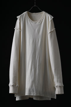 画像をギャラリービューアに読み込む, A.F ARTEFACT LAYERED ZIP PULLOVER / COTTON KNIT+JERSEY (IVORY)