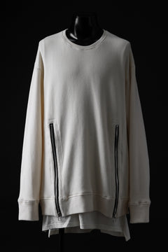 画像をギャラリービューアに読み込む, A.F ARTEFACT LAYERED ZIP PULLOVER / COTTON KNIT+JERSEY (IVORY)