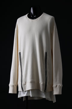 画像をギャラリービューアに読み込む, A.F ARTEFACT LAYERED ZIP PULLOVER / COTTON KNIT+JERSEY (IVORY)