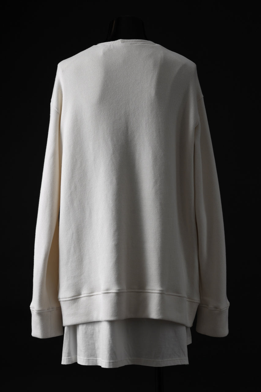画像をギャラリービューアに読み込む, A.F ARTEFACT LAYERED ZIP PULLOVER / COTTON KNIT+JERSEY (IVORY)