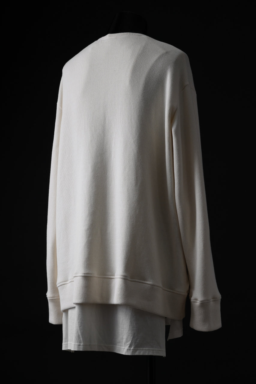 画像をギャラリービューアに読み込む, A.F ARTEFACT LAYERED ZIP PULLOVER / COTTON KNIT+JERSEY (IVORY)