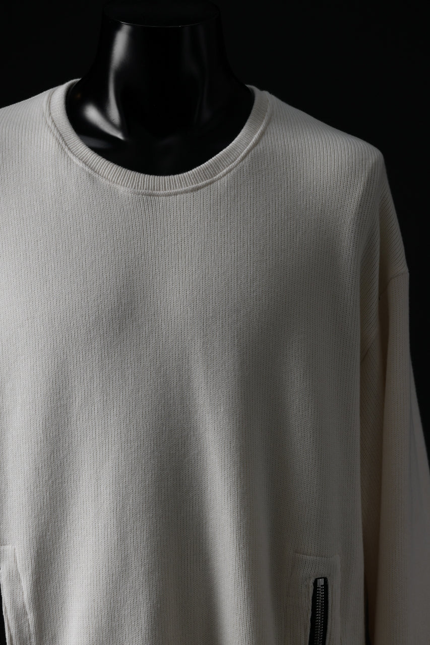画像をギャラリービューアに読み込む, A.F ARTEFACT LAYERED ZIP PULLOVER / COTTON KNIT+JERSEY (IVORY)