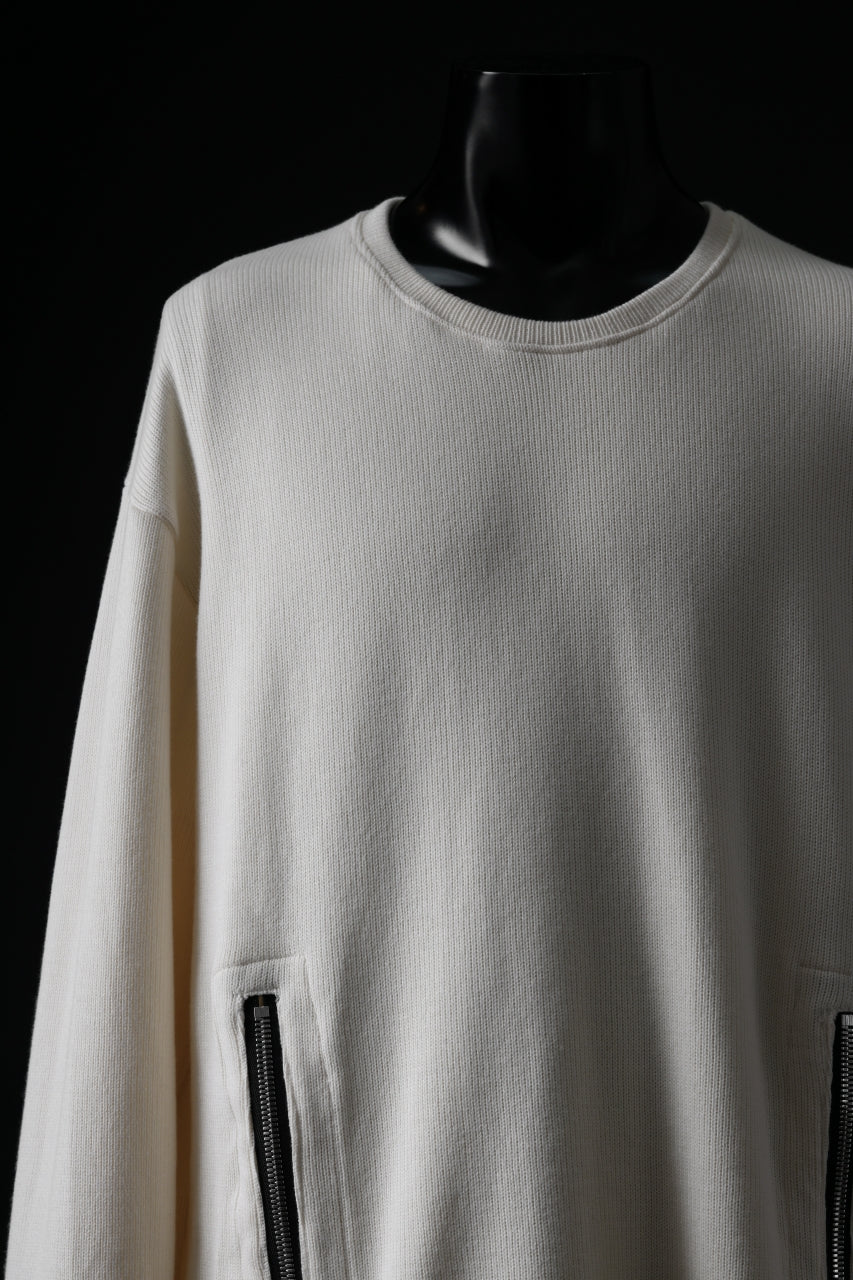 画像をギャラリービューアに読み込む, A.F ARTEFACT LAYERED ZIP PULLOVER / COTTON KNIT+JERSEY (IVORY)