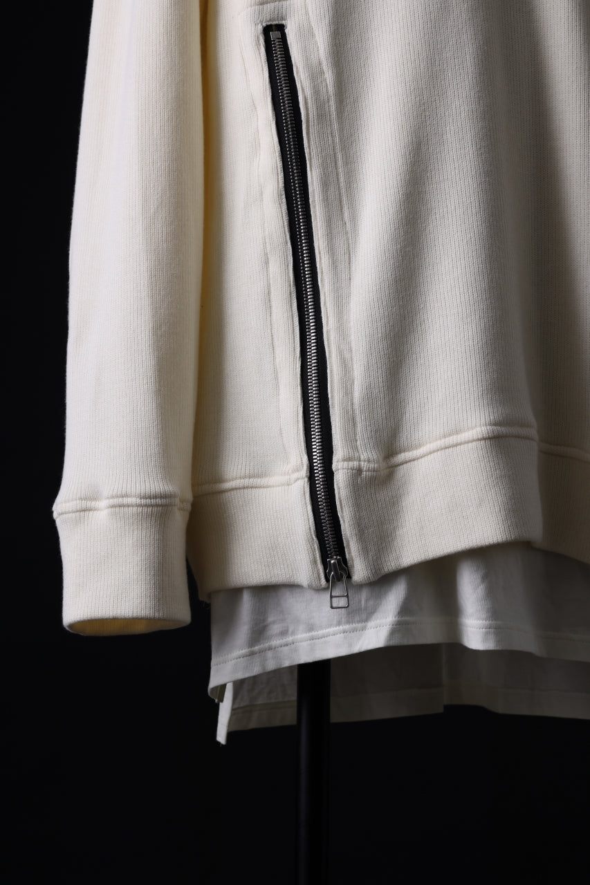 画像をギャラリービューアに読み込む, A.F ARTEFACT LAYERED ZIP PULLOVER / COTTON KNIT+JERSEY (IVORY)