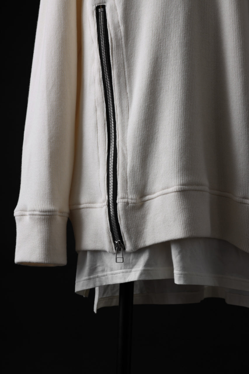 画像をギャラリービューアに読み込む, A.F ARTEFACT LAYERED ZIP PULLOVER / COTTON KNIT+JERSEY (IVORY)
