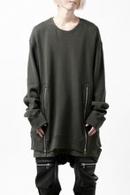 画像をギャラリービューアに読み込む, A.F ARTEFACT LAYERED ZIP PULLOVER / COTTON KNIT+JERSEY (KHAKI)