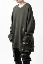 画像をギャラリービューアに読み込む, A.F ARTEFACT LAYERED ZIP PULLOVER / COTTON KNIT+JERSEY (KHAKI)