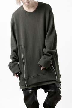 画像をギャラリービューアに読み込む, A.F ARTEFACT LAYERED ZIP PULLOVER / COTTON KNIT+JERSEY (KHAKI)