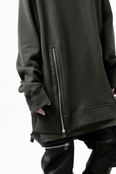 画像をギャラリービューアに読み込む, A.F ARTEFACT LAYERED ZIP PULLOVER / COTTON KNIT+JERSEY (KHAKI)