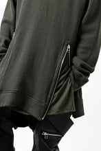 画像をギャラリービューアに読み込む, A.F ARTEFACT LAYERED ZIP PULLOVER / COTTON KNIT+JERSEY (KHAKI)