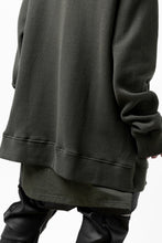 画像をギャラリービューアに読み込む, A.F ARTEFACT LAYERED ZIP PULLOVER / COTTON KNIT+JERSEY (KHAKI)