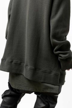 画像をギャラリービューアに読み込む, A.F ARTEFACT LAYERED ZIP PULLOVER / COTTON KNIT+JERSEY (KHAKI)