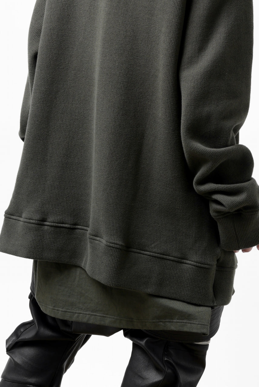 画像をギャラリービューアに読み込む, A.F ARTEFACT LAYERED ZIP PULLOVER / COTTON KNIT+JERSEY (KHAKI)