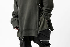 画像をギャラリービューアに読み込む, A.F ARTEFACT LAYERED ZIP PULLOVER / COTTON KNIT+JERSEY (KHAKI)