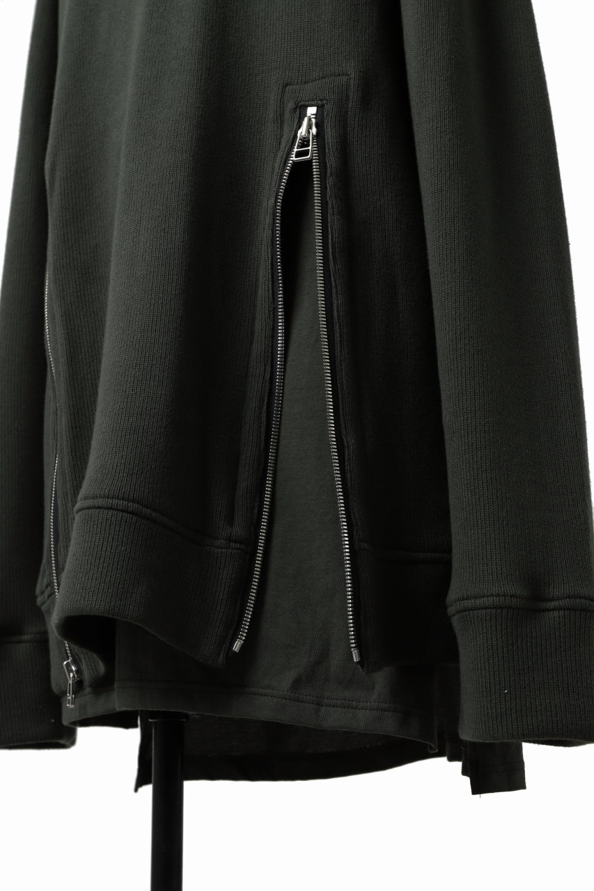 画像をギャラリービューアに読み込む, A.F ARTEFACT LAYERED ZIP PULLOVER / COTTON KNIT+JERSEY (KHAKI)