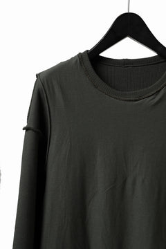 画像をギャラリービューアに読み込む, A.F ARTEFACT LAYERED ZIP PULLOVER / COTTON KNIT+JERSEY (KHAKI)