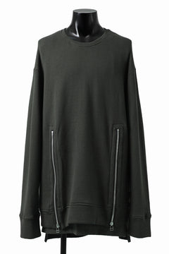 画像をギャラリービューアに読み込む, A.F ARTEFACT LAYERED ZIP PULLOVER / COTTON KNIT+JERSEY (KHAKI)