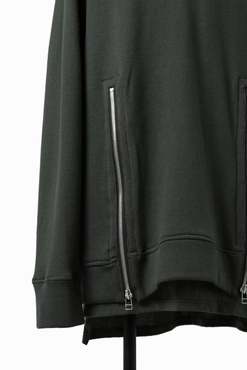 画像をギャラリービューアに読み込む, A.F ARTEFACT LAYERED ZIP PULLOVER / COTTON KNIT+JERSEY (KHAKI)