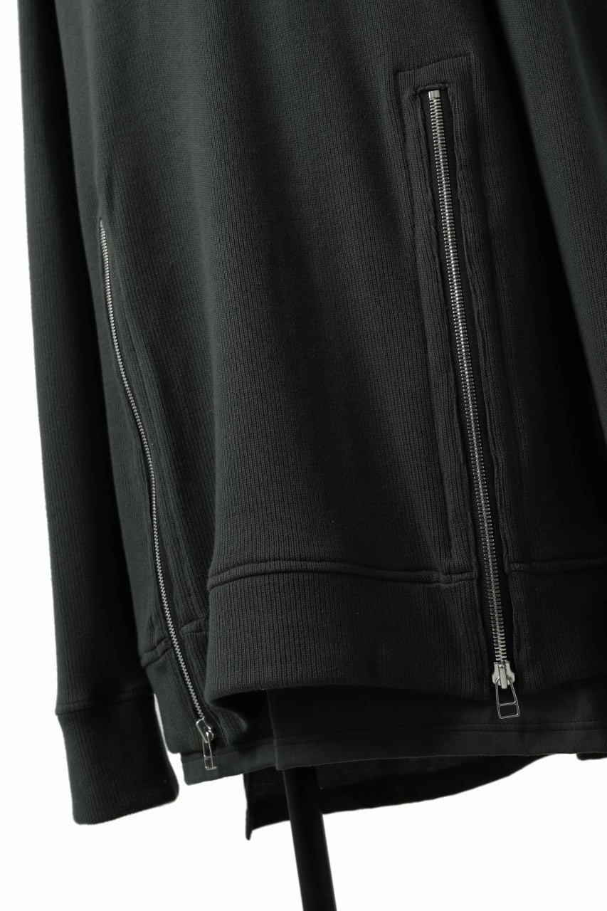 画像をギャラリービューアに読み込む, A.F ARTEFACT LAYERED ZIP PULLOVER / COTTON KNIT+JERSEY (KHAKI)