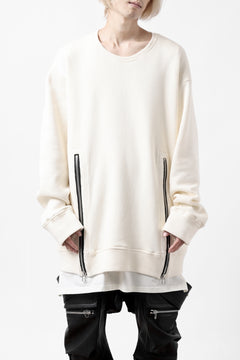 画像をギャラリービューアに読み込む, A.F ARTEFACT LAYERED ZIP PULLOVER / COTTON KNIT+JERSEY (IVORY)