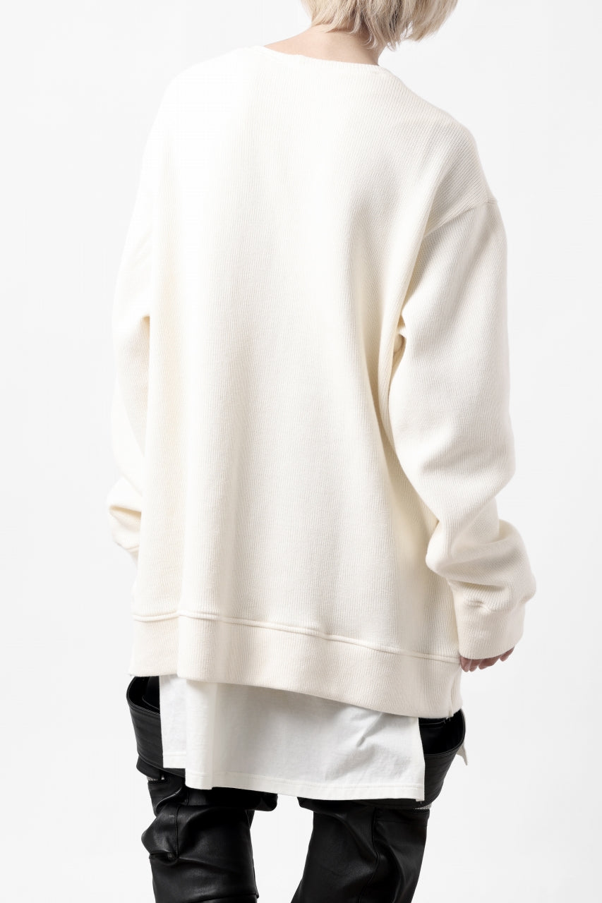 画像をギャラリービューアに読み込む, A.F ARTEFACT LAYERED ZIP PULLOVER / COTTON KNIT+JERSEY (IVORY)