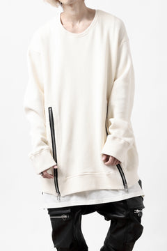 画像をギャラリービューアに読み込む, A.F ARTEFACT LAYERED ZIP PULLOVER / COTTON KNIT+JERSEY (IVORY)