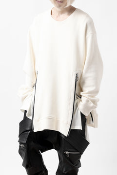 画像をギャラリービューアに読み込む, A.F ARTEFACT LAYERED ZIP PULLOVER / COTTON KNIT+JERSEY (IVORY)