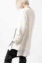画像をギャラリービューアに読み込む, A.F ARTEFACT LAYERED ZIP PULLOVER / COTTON KNIT+JERSEY (IVORY)