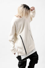 画像をギャラリービューアに読み込む, A.F ARTEFACT LAYERED ZIP PULLOVER / COTTON KNIT+JERSEY (IVORY)
