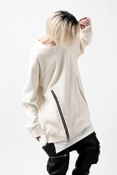 画像をギャラリービューアに読み込む, A.F ARTEFACT LAYERED ZIP PULLOVER / COTTON KNIT+JERSEY (IVORY)